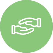 Hands logo green